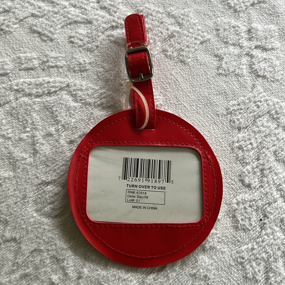 Baseball Luggage Tag – Red Stitch Travel ID Bag Ta - Picture 2 of 2